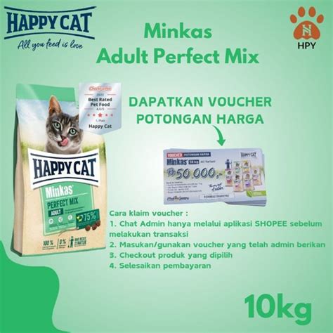 Jual Happy Cat Minkas Perfect Mix Adult Kg Makanan Kucing Dewasa