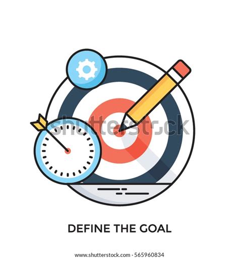 Define Goal Vector Icon Stock Vector Royalty Free 565960834