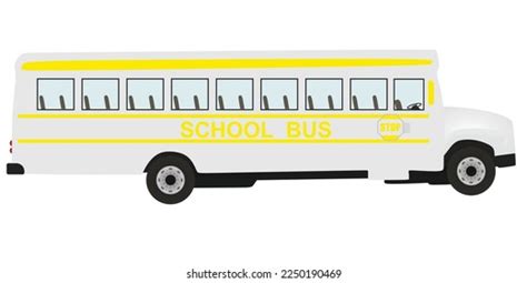 White School Bus Vector Illustration Stock Vector (Royalty Free ...