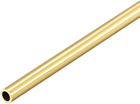 Uxcell Brass Round Tube 300mm Length 6 5mm Od 1mm Wall Thickness Seamless Straight