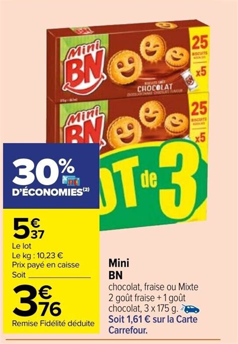 Promo Mini Bn Chez Carrefour