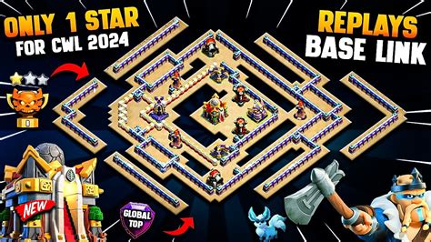 New Town Hall 16 Base Link Replays Only 1 Star TH16 CWL Base Best