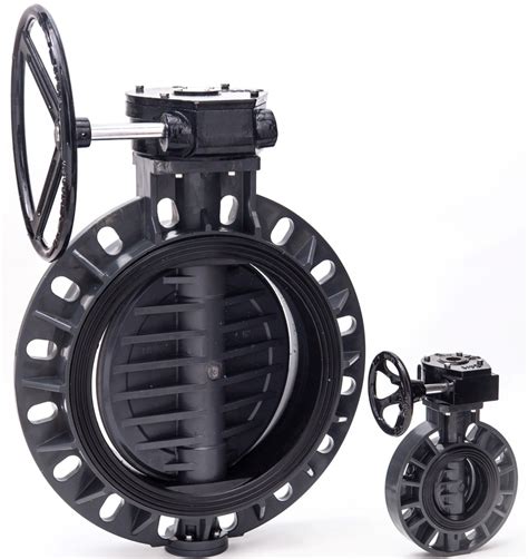 High Quality Pvc Worm Gear Wafer Type Flange Butterfly Valve Upvc