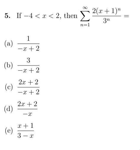 Solved If ∑n 1∞2 X 1 N3n 1 X 23 X 22x 2 X 22x 2 Xx 13 X 4