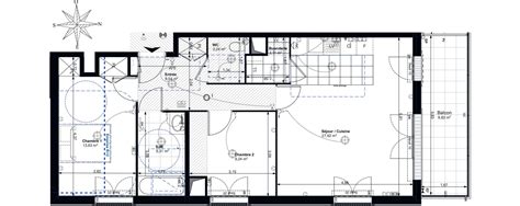 Plan Appartement T3 De 68 49 M² Neuf à Aubervilliers Résidence « Les