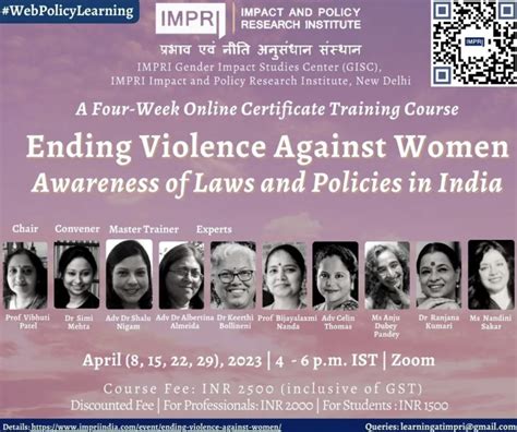 Ending Violence Against Women Awareness Of Laws And Policies In India Impri Impact And Policy