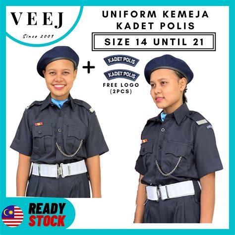 Baju Uniform Kadet Polis Sekolah Persatuan Kokurikulum Sekolah Uniform Kawad Short Sleeve