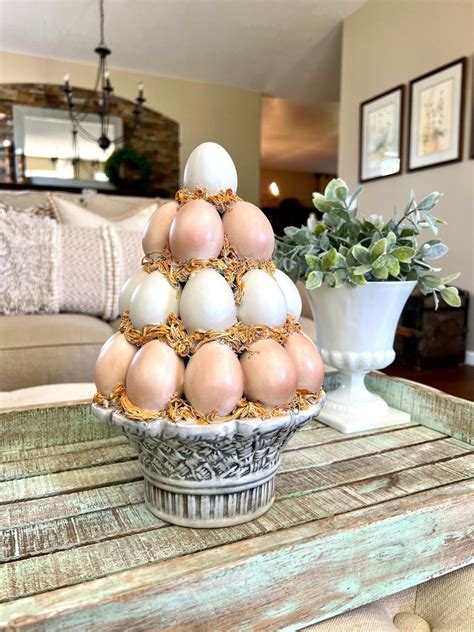 Italian Pastel Egg Topiary Centerpiece Ceramic Easter Spring Etsy