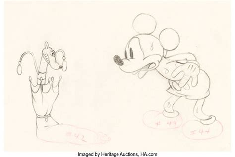 Thru The Mirror Mickey Mouse Animation Drawings Walt Disney By