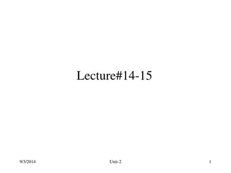 Ppt Lecture14 15 Powerpoint Presentation Free Download Id3884095