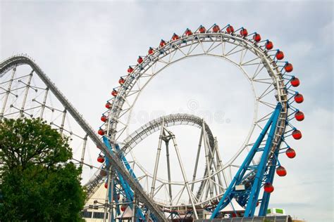 Tokyo Dome Roller Coaster, Japan Travel Stock Photo - Image of tourists ...