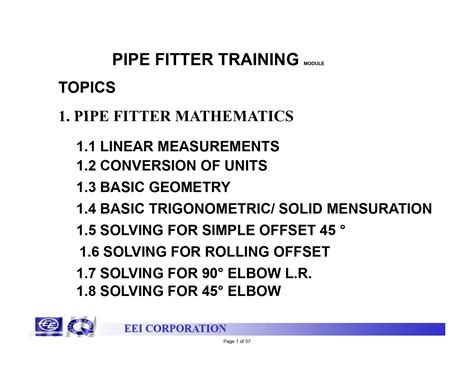 Pipe Fitter Training Module - AquaEnergy Expo Knowledge Hub