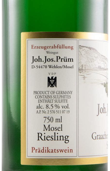 2018 Joh Jos Prum Graacher Himmelreich Spatlese Branco