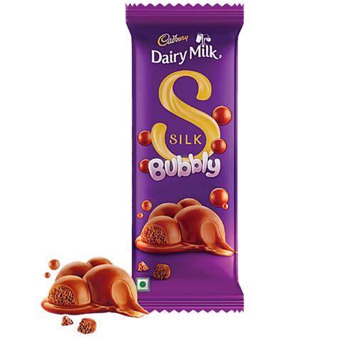 Buy Cadbury Dairy Milk Silk Bubbly Chocolate Bar 50 Gm Online At Best Price Of Rs 80 Bigbasket