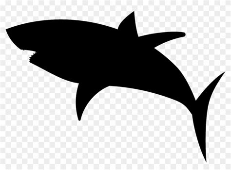 Great White Shark Silhouette - Clip Art Shark Silhouette - Free Transparent PNG Clipart Images ...