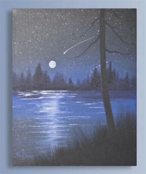 Night Lake | Painting, Art, Lake