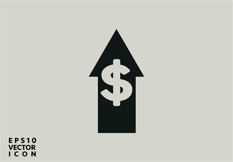 Dollar Rate Increase Icon Money Symbol With Stretching Up Arrow