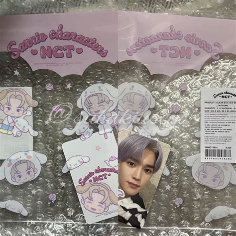 Wts Nct Taeyong Sanrio Character Clear Sticker And Photocard Hobbies