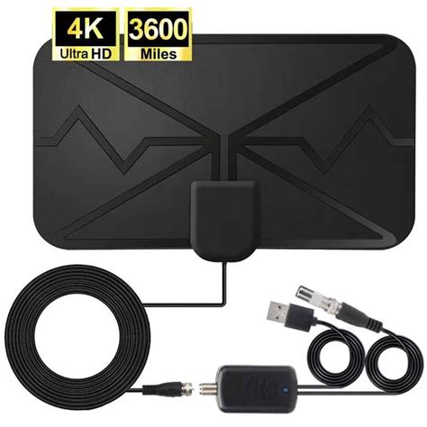 Miles K Indoor Tv Antenna With Hd Tv Booster Usb Long Range