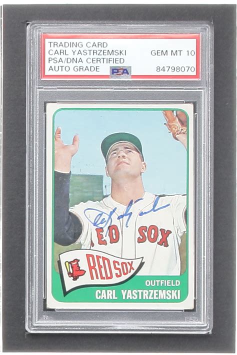 Carl Yastrzemski Signed Topps Psa Autograph Graded Psa