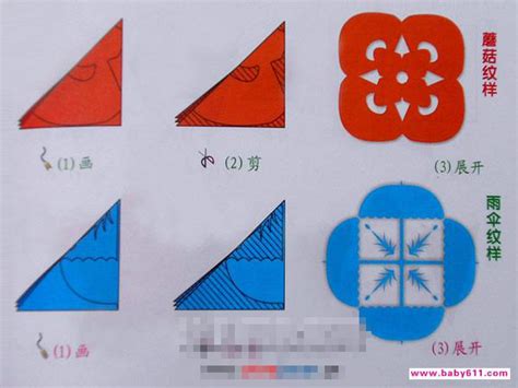 儿童剪窗花步骤图儿童最简单剪纸剪窗花剪窗花的详细图大山谷图库