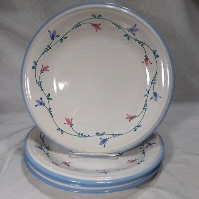 Savoir Vivre Portofino Blue Round Dinner Plates Set Of Ebay