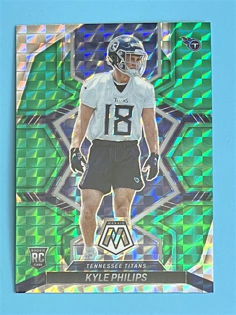 Panini Mosaic Kyle Philips Rc Green Mosaic Prizm Titans