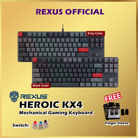 Jual Rexus Heroic Kx Kx Tkl Rgb Mechanical Gaming Keyboard