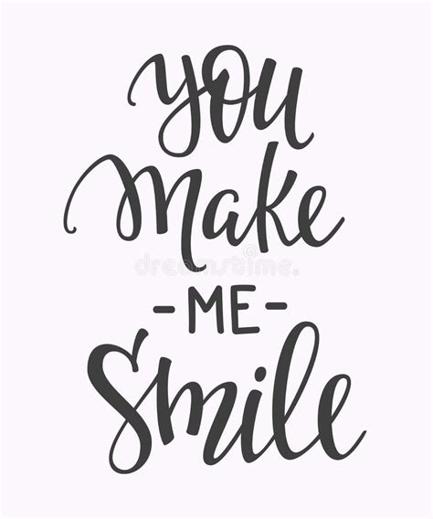 You Make Me Smile Quote Typography Stock Illustration Illustration Of