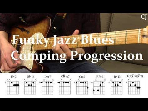 Funky Jazz Blues Comping Progression With Chord Boxes Guitar Lesson