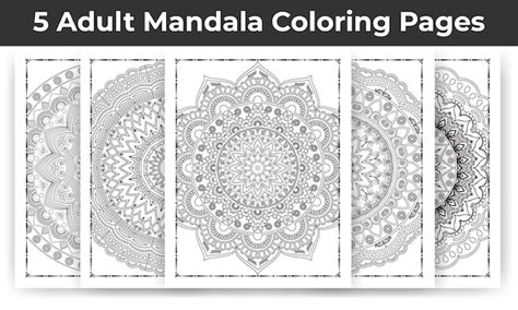 Premium Vector Adult Mandala Coloring Page Bundle For Kdp Interior