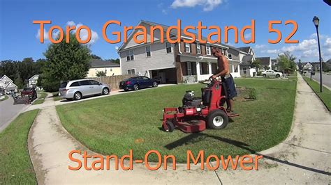 Cutting Grass Toro Grandstand 52 Inch Demo And Mowing A Field Youtube