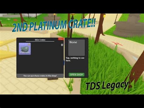 Unboxing My 2nd Platinum Crate TDS Legacy Roblox YouTube