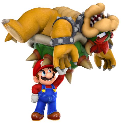 Mario And Bowser Render By Drakkonium On Deviantart