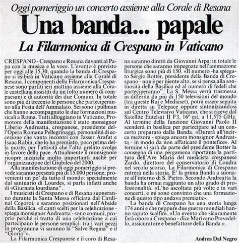 In Vaticano 1997 Filarmonica Di Crespano Del Grappa