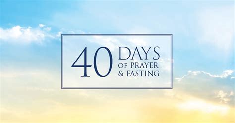 Days Of Prayer Fasting Regent University