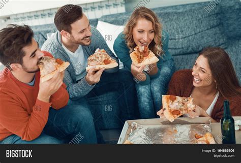 Friends Eating Pizza