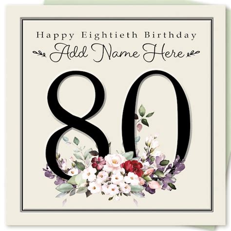 80th Birthday Card Etsy Uk