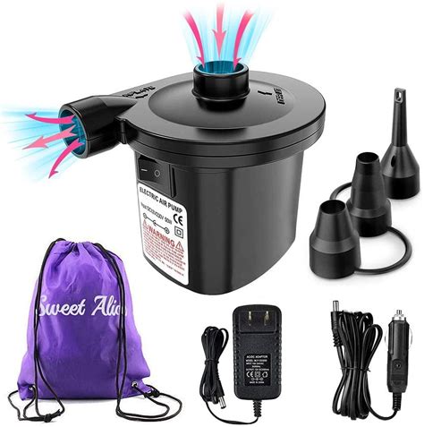 Buy Electric Air Pump 110v Ac12v Dc Portable Air Mattress Pump Two Way Universal Inflator