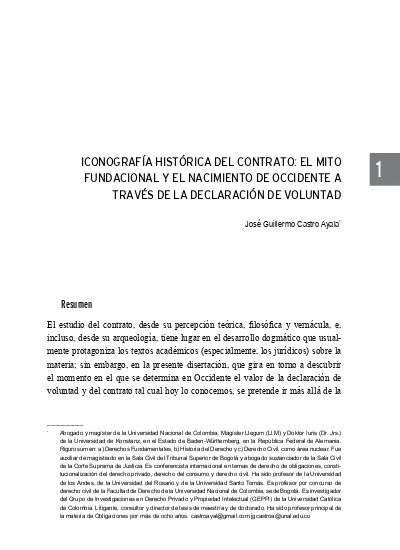 Iconografía histórica del contrato el mito fundacional y el nacimiento