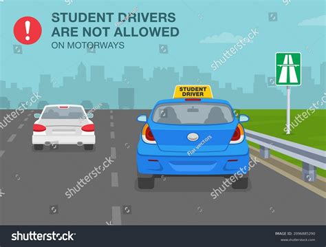 Traffic Rules On Highway Speedway Motorway Royalty Free Stock