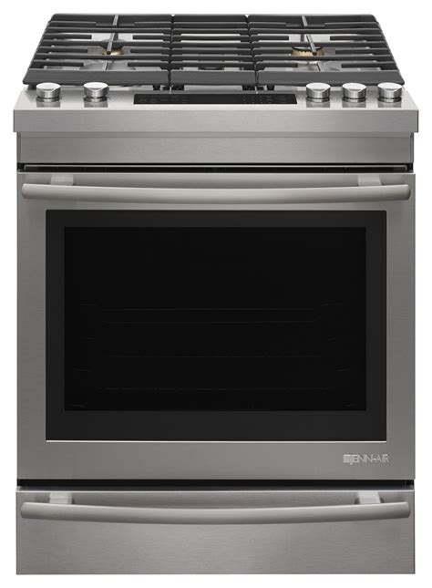 Jenn Air Jgs1450fs 30 Inch Slide In Gas Range With 5 Sealed Burners Stainless Steel Euro Style