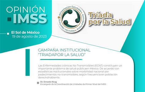 Campaña institucional Triada por la Salud Instituto Mexicano del