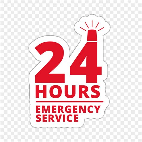 Hd 24 Hours Emergency Service Logo Stickers Png Citypng