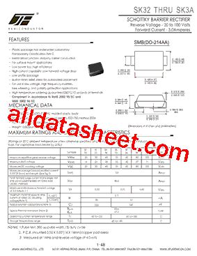 SK32 Datasheet PDF Jinan Jingheng Group Co Ltd