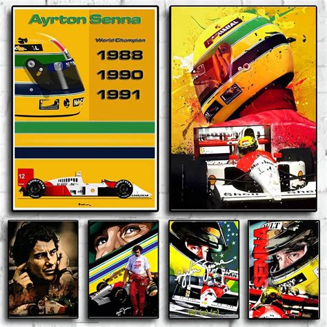 P Ster De Conductor De Carreras Legend Ayrton Senna Est Tica F1 F Rmula