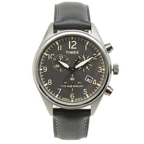 Timex Waterbury Traditional Chronograph Watch Black End