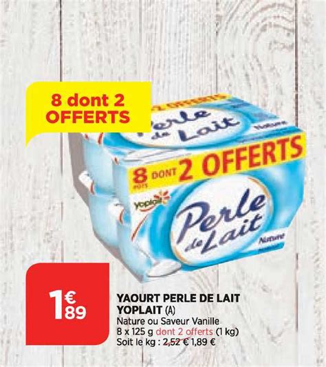 Promo Yaourt Perle De Lait Yoplait Chez Atac Icatalogue Fr