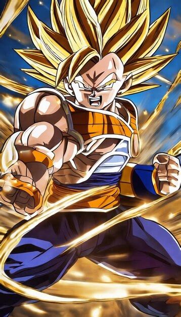 La Fuerza Bruta De Nappa Saiyan En La Batalla Foto Premium