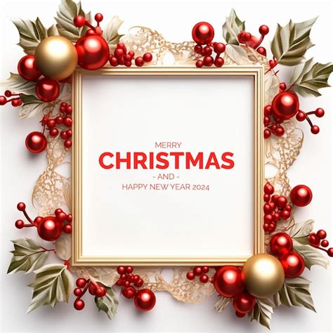 Premium Psd Merry Christmas Frame Template